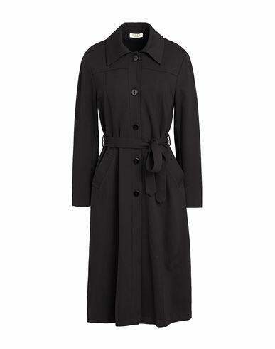 Siyu Woman Overcoat & Trench Coat Black Viscose, Polyamide, Elastane Cover