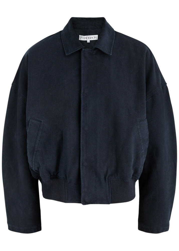 JW Anderson Cotton-canvas Bomber Jacket - Navy Cover