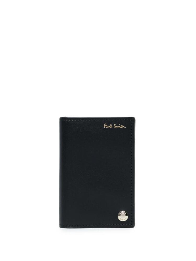 Paul Smith logo-detail leather cardholder - Black Cover