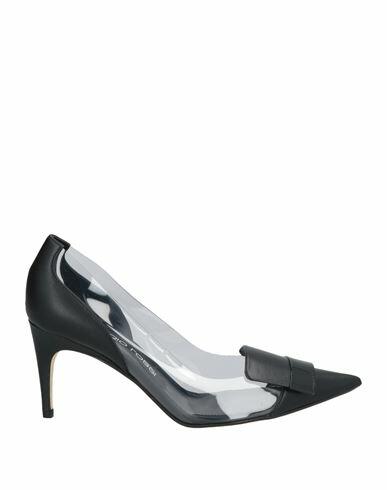 Sergio Rossi Woman Pumps Black PVC - Polyvinyl chloride, Leather Cover