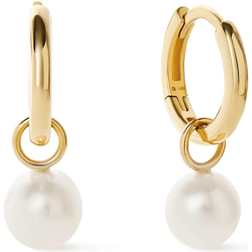 Ana Luisa Small Gold Hoop Earrings - Gold Pearl Hoops Cover