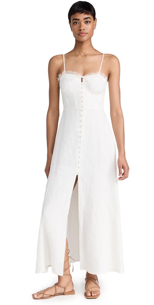 LoveShackFancy Linella Dress Antique White Cover