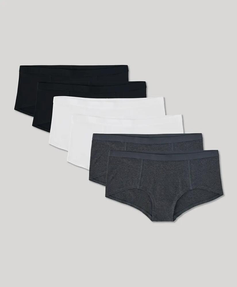 Pact Organic Everyday Boy Short 6-Pack in Charcoal Basics Cover