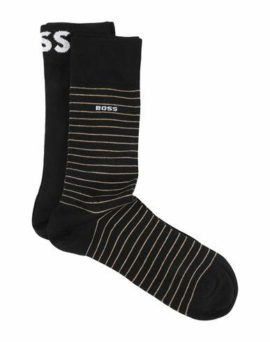 Boss Man Socks & Hosiery Black Cotton, Elastane Cover