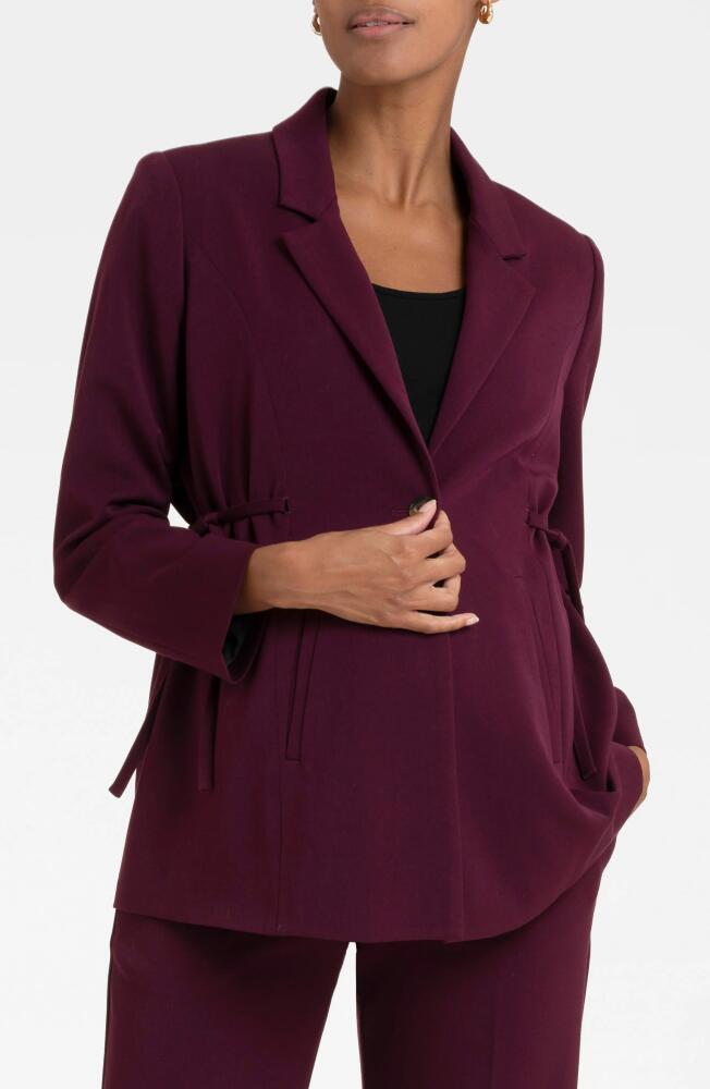 Seraphine Tailored Maternity Blazer in Plum Cover