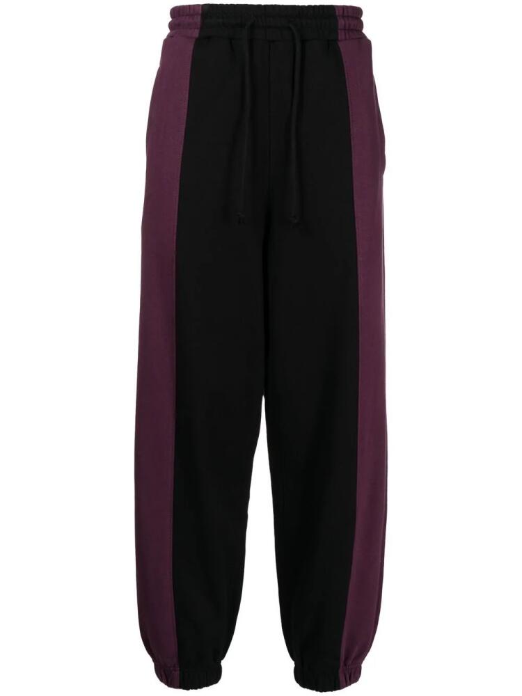 FIVE CM two-tone drawstring track pants - Black Cover