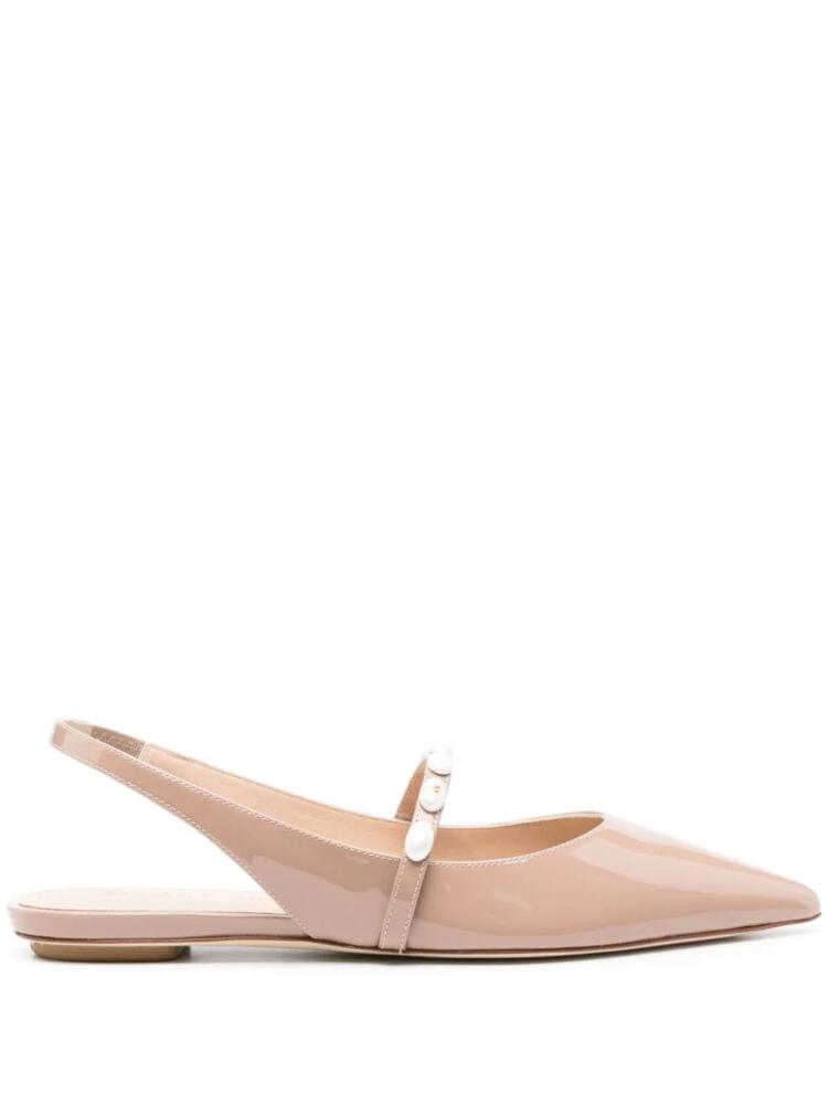 Stuart Weitzman patent leather mules - Neutrals Cover