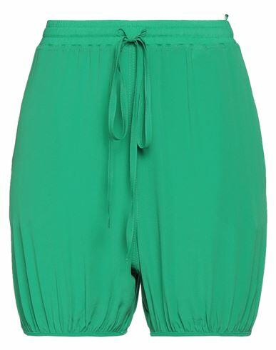 N°21 Woman Shorts & Bermuda Shorts Green Cotton, Acetate, Silk Cover