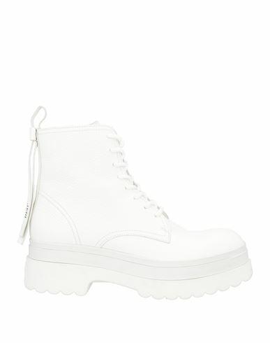 Red(v) Woman Ankle boots White Soft Leather Cover