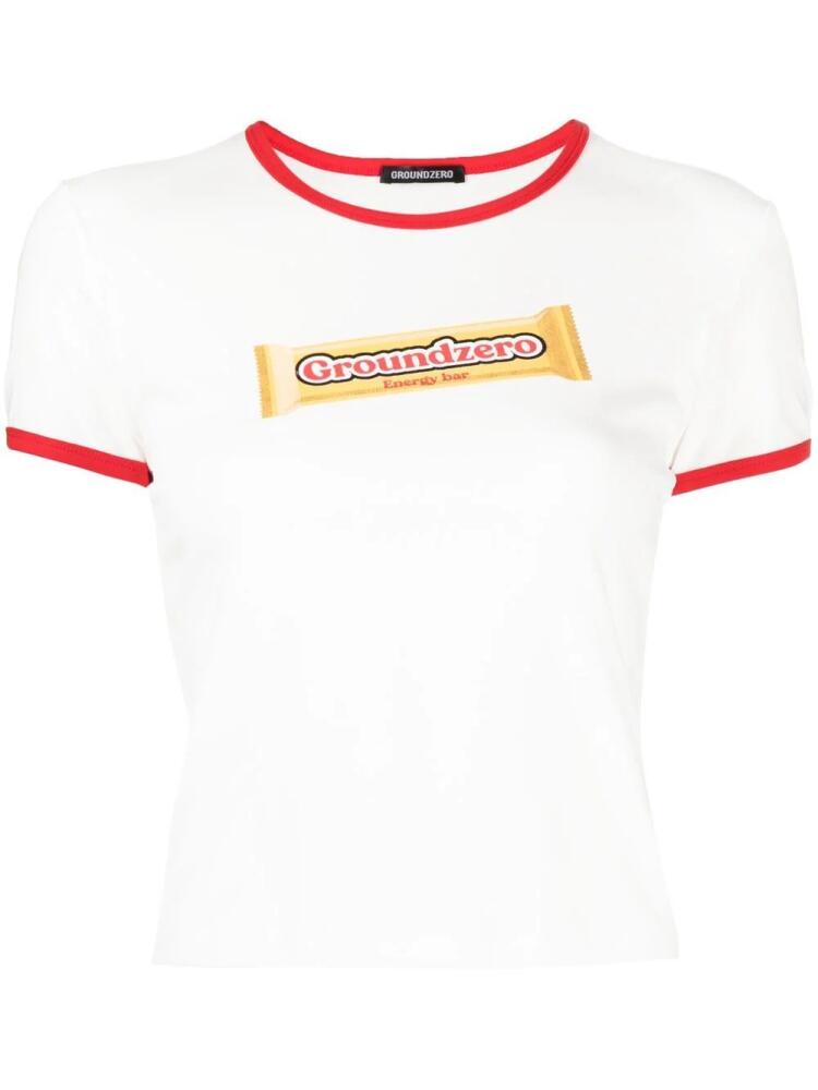 Ground Zero Energy Bar cotton T-shirt - White Cover