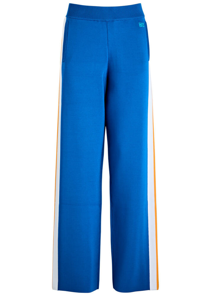 Wales Bonner Tide Knitted Track Pants - Blue Cover