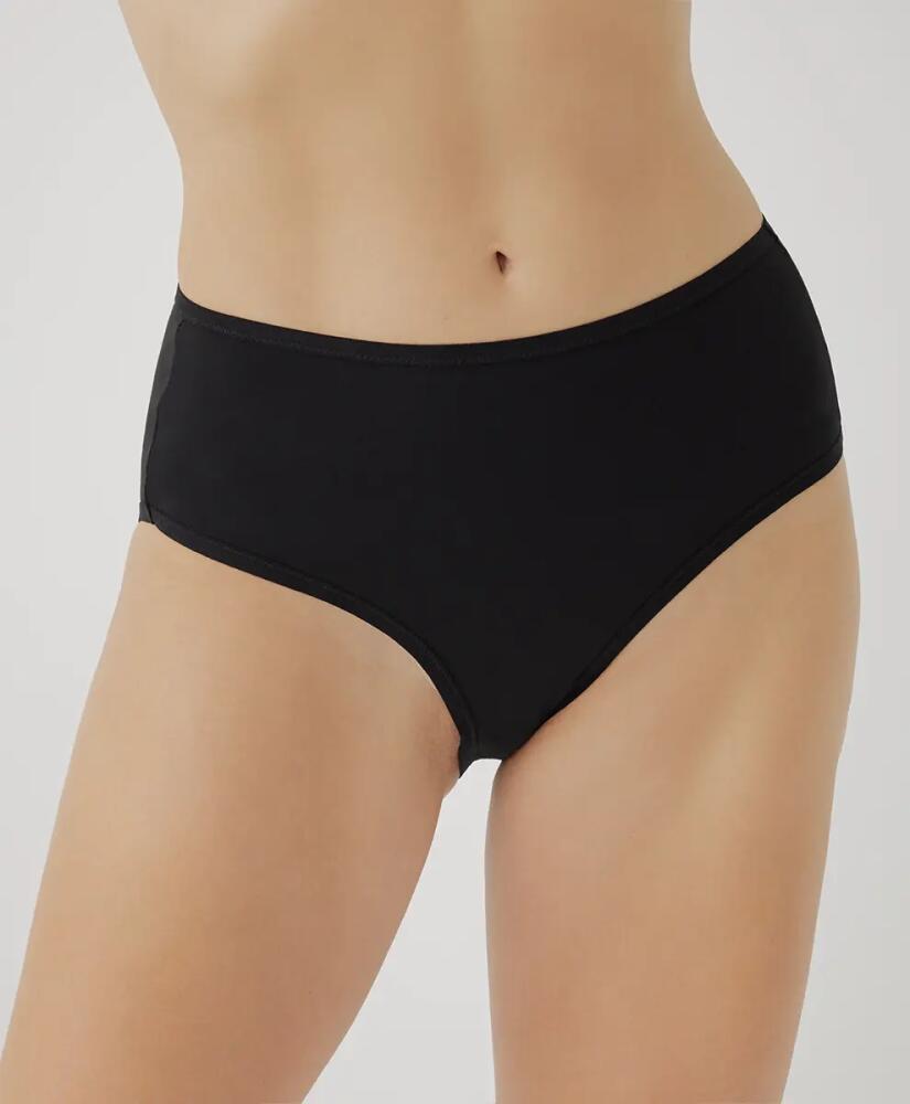 Pact Organic Cotton Everyday High Cut Brief 6-Pack in Black Cover