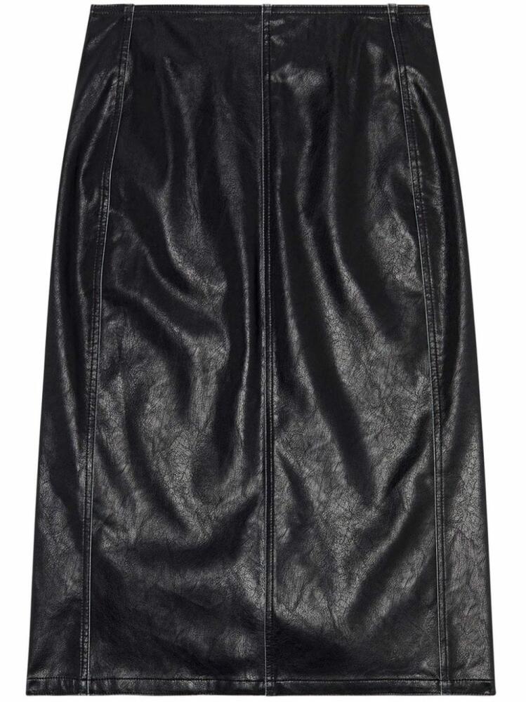 Diesel O-Taten faux-leather midi skirt - Black Cover