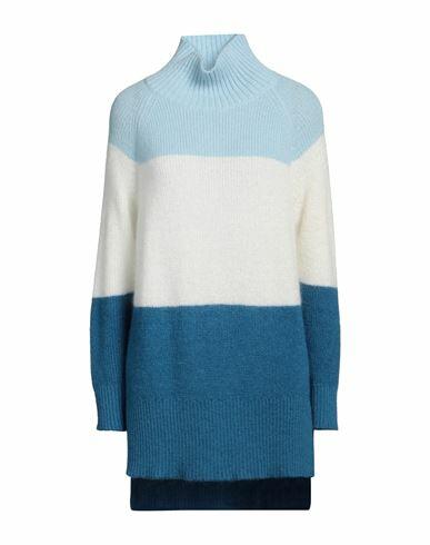 Kontatto Woman Turtleneck Azure Acrylic, Mohair wool, Polyamide Cover