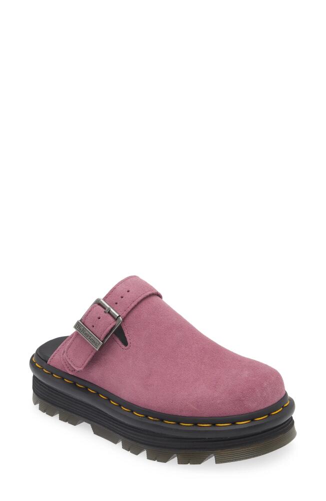 Dr. Martens Zebzag Slingback Clog in Mauve Suede Cover