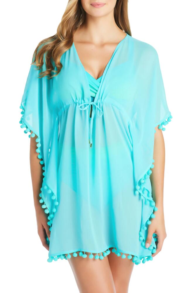 Rod Beattie Gypset Pompom Sheer Cover-Up Caftan in Belize Cover