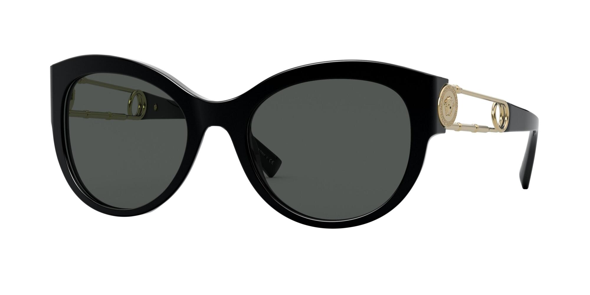 Versace Dark Grey Oval Ladies Sunglasses Cover