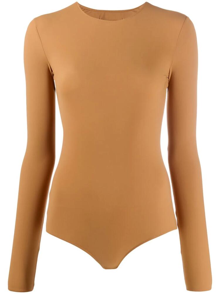 Maison Margiela round-neck jersey bodysuit - Neutrals Cover