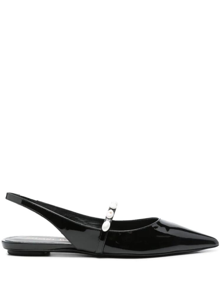 Stuart Weitzman patent leather mules - Black Cover