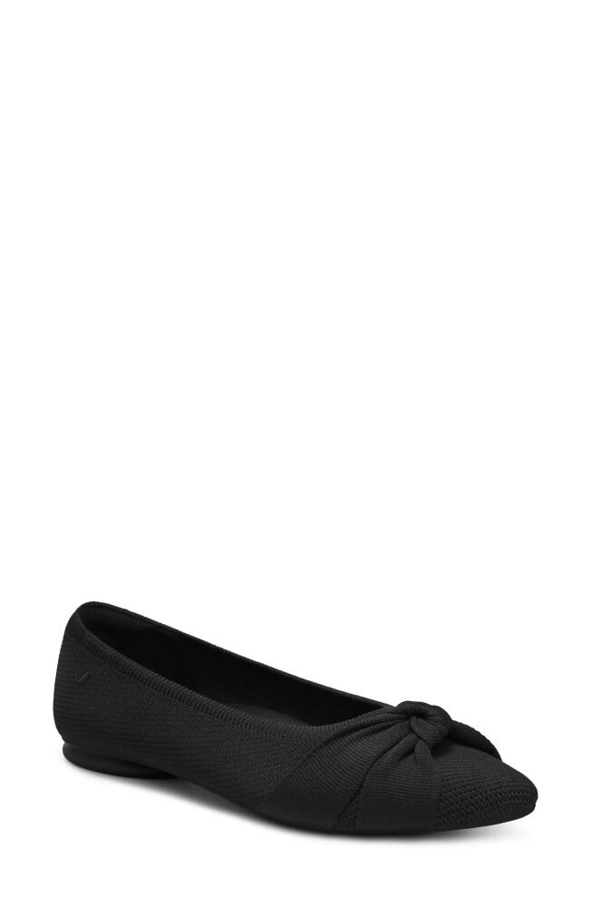 VIVAIA Knotted Water Resistant Almond Toe Flat in Black Cover