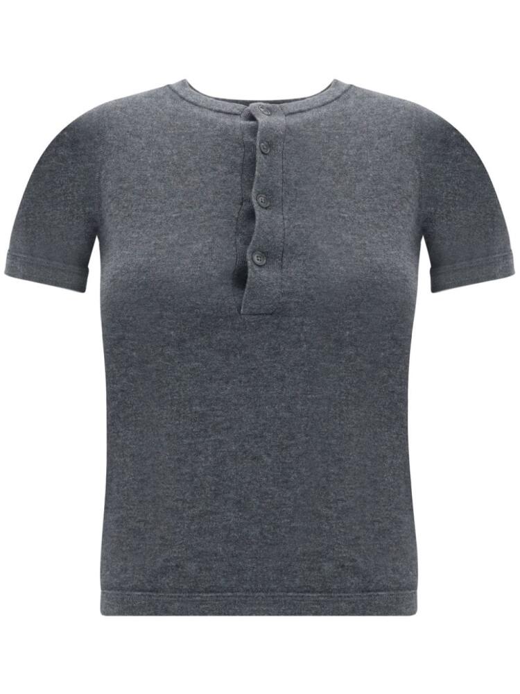 extreme cashmere mélange-effect top - Grey Cover