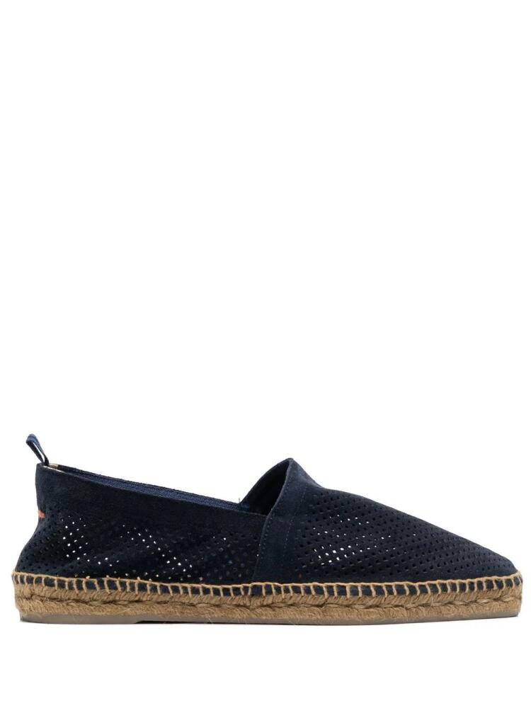 Castañer perforated leather espadrilles - Blue Cover