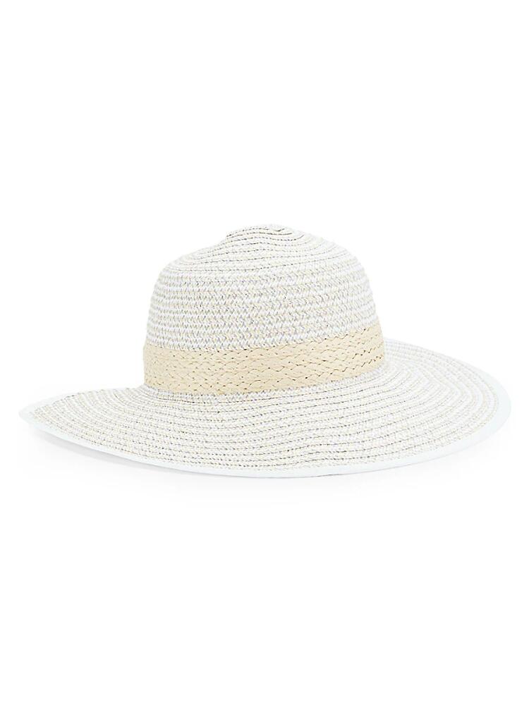 Vince Camuto Women's Braided Trim Sun Hat - White Cover