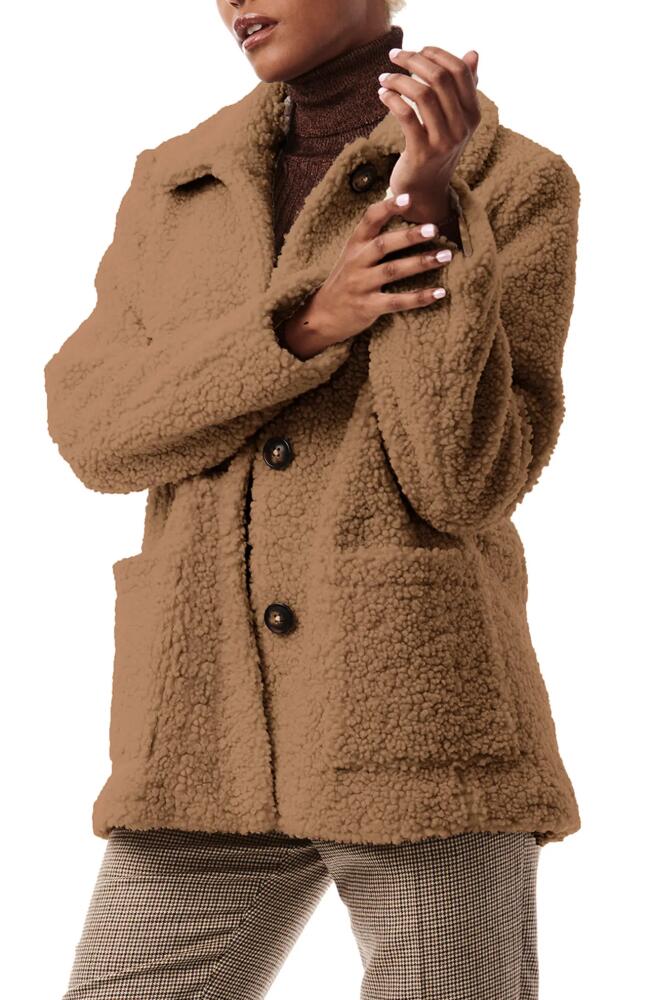 Bernardo Cozy Faux Shearling Barn Jacket in Brown Cover