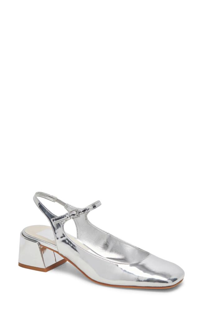 Dolce Vita Maggi Ankle Strap Pump in Silver Specchio Stella Cover