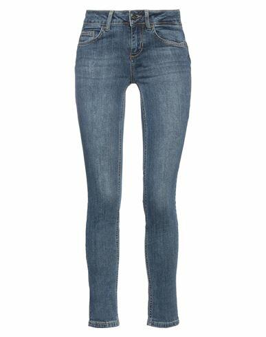 Rebel Queen Woman Jeans Blue Cotton, Elastane Cover