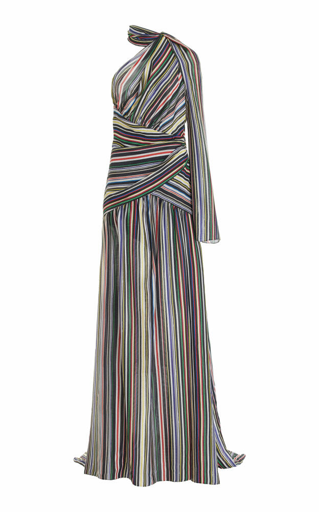 Rosie Assoulin - One-Shoulder Silk Gown - Multi Cover