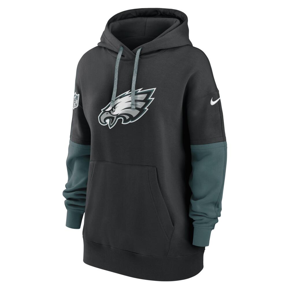 Philadelphia Eagles Sideline Essential Nike Women's NFL Pullover Hoodie in Black Cover