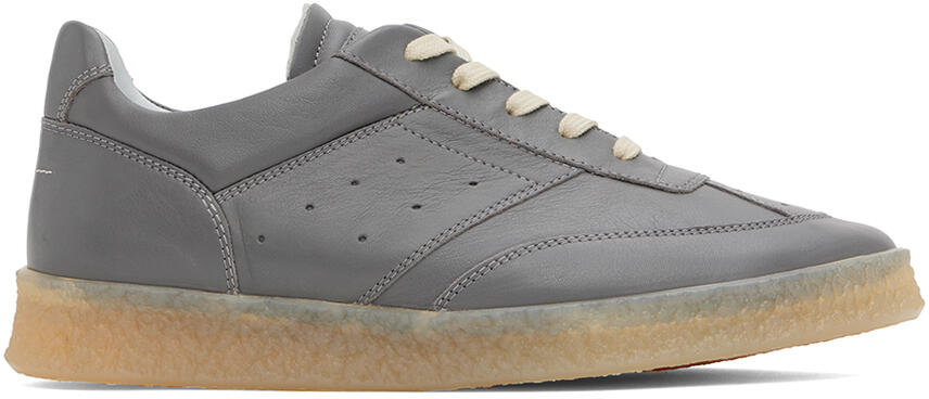 MM6 Maison Margiela Gray 6 Court Sneakers Cover