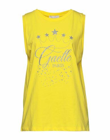 Gaëlle Paris Woman T-shirt Yellow Cotton Cover