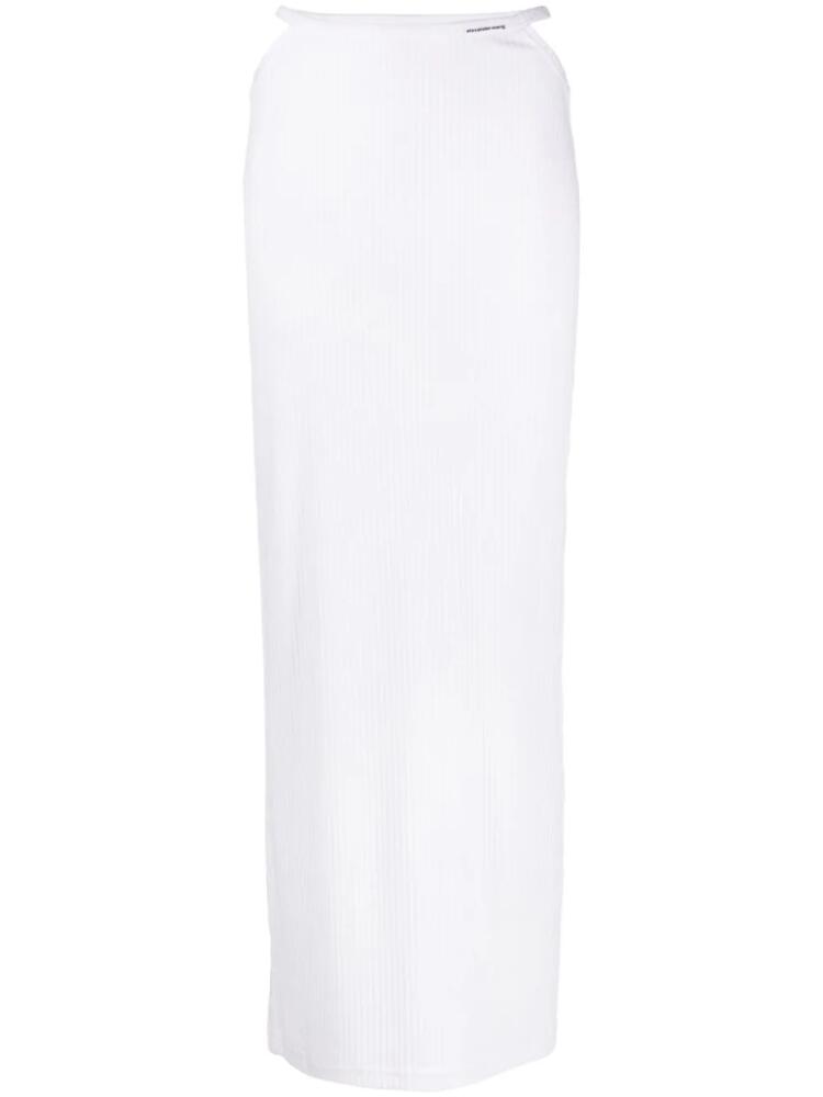 Alexander Wang cut-out cotton maxi skirt - White Cover