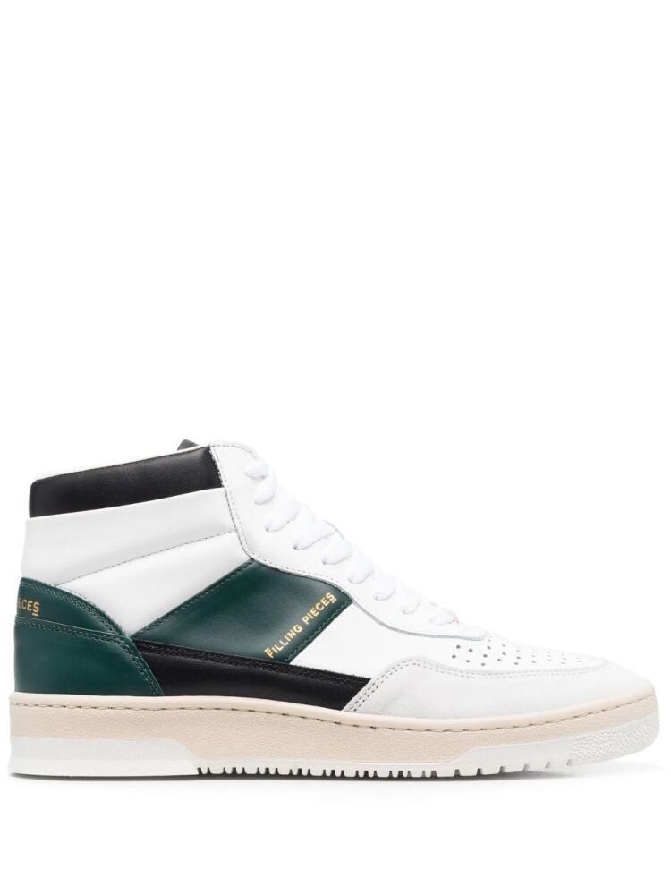 Filling Pieces colour-block panelled sneakers - White Cover