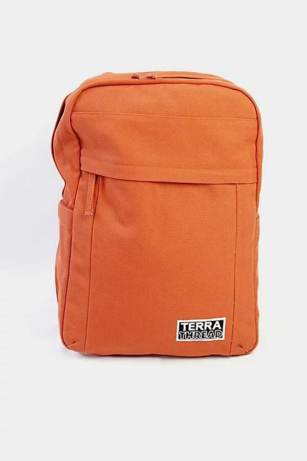 Terra Thread Organic Cotton Canvas Backpack in Orange Cover