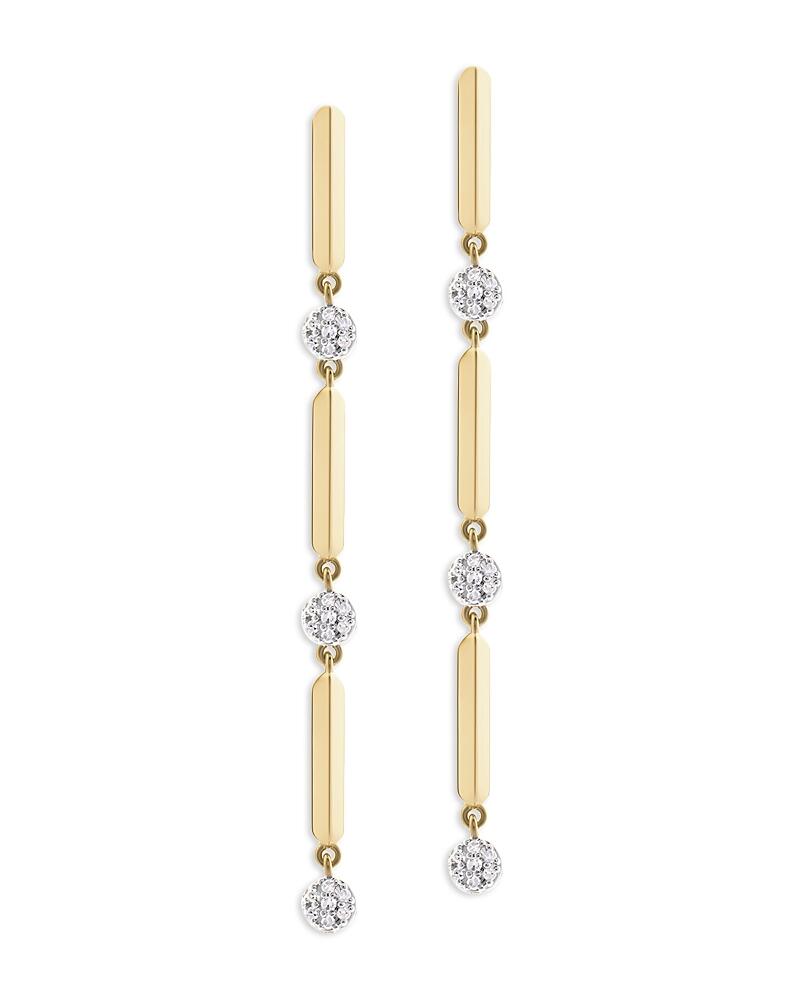 Phillips House Rhodium & 14K Gold Affair Diamond Cluster Linear Drop Earrings Cover