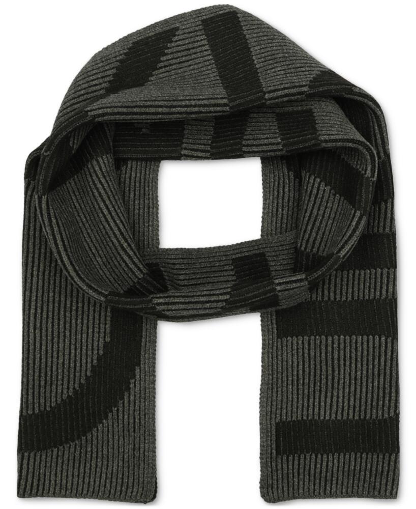 Calvin Klein Men's Plaited Logo Scarf - Charcoal Cover