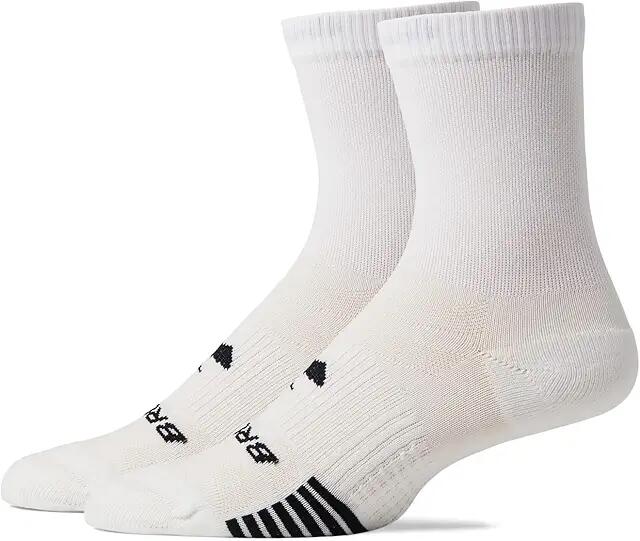 Brooks Ghost Lite Crew Socks 2-Pack (White) No Show Socks Shoes Cover