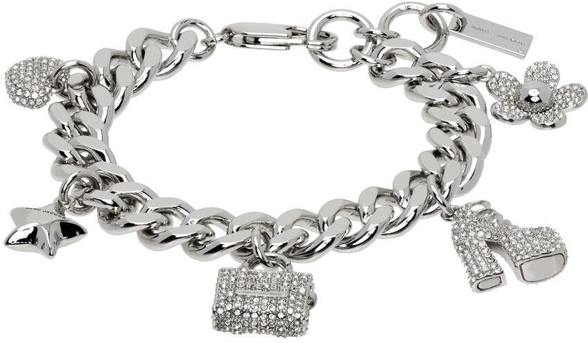 Marc Jacobs Silver 'The Pavé Mini Icon Charm' Bracelet Cover