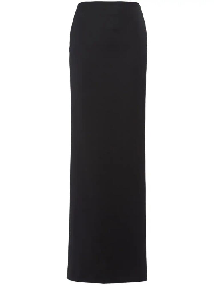 Prada virgin-wool satin maxi skirt - Black Cover