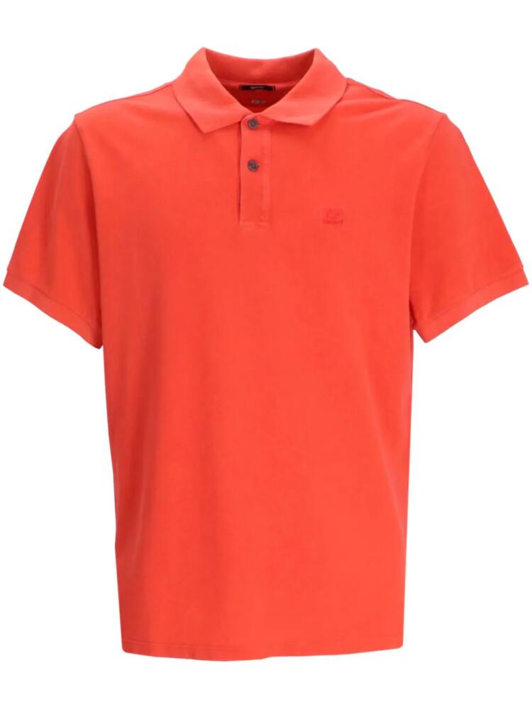 C.P. Company 24/1 piqué cotton polo shirt - Orange Cover