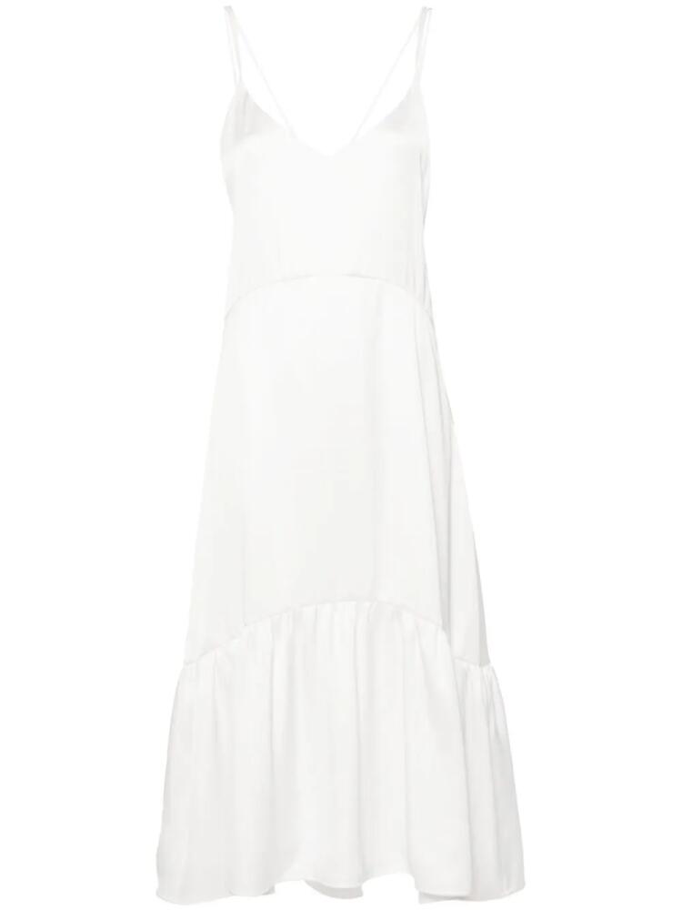 Claudie Pierlot tiered satin midi dress - White Cover