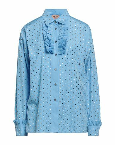 N°21 Woman Shirt Light blue Cotton Cover