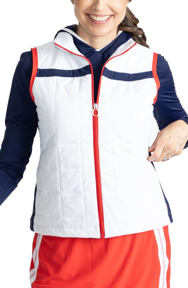 KINONA Chill Layer Quilted Zip-Up Vest in White Cover