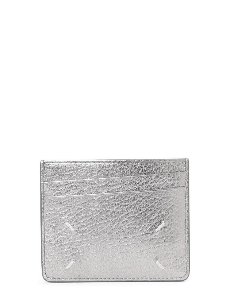 MAISON MARGIELA Slim Gap Metallized Leather Card Holder Cover