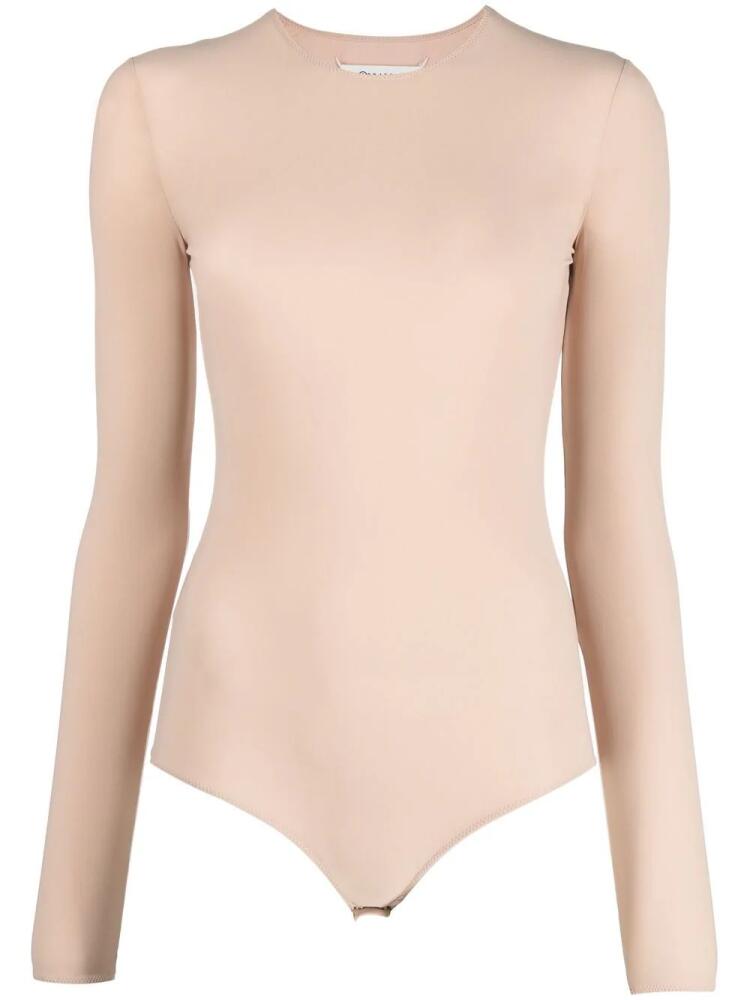 Maison Margiela round-neck jersey bodysuit - Neutrals Cover