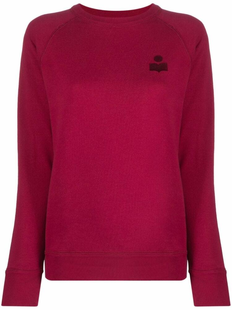 MARANT ÉTOILE Milla flocked logo sweatshirt - Pink Cover