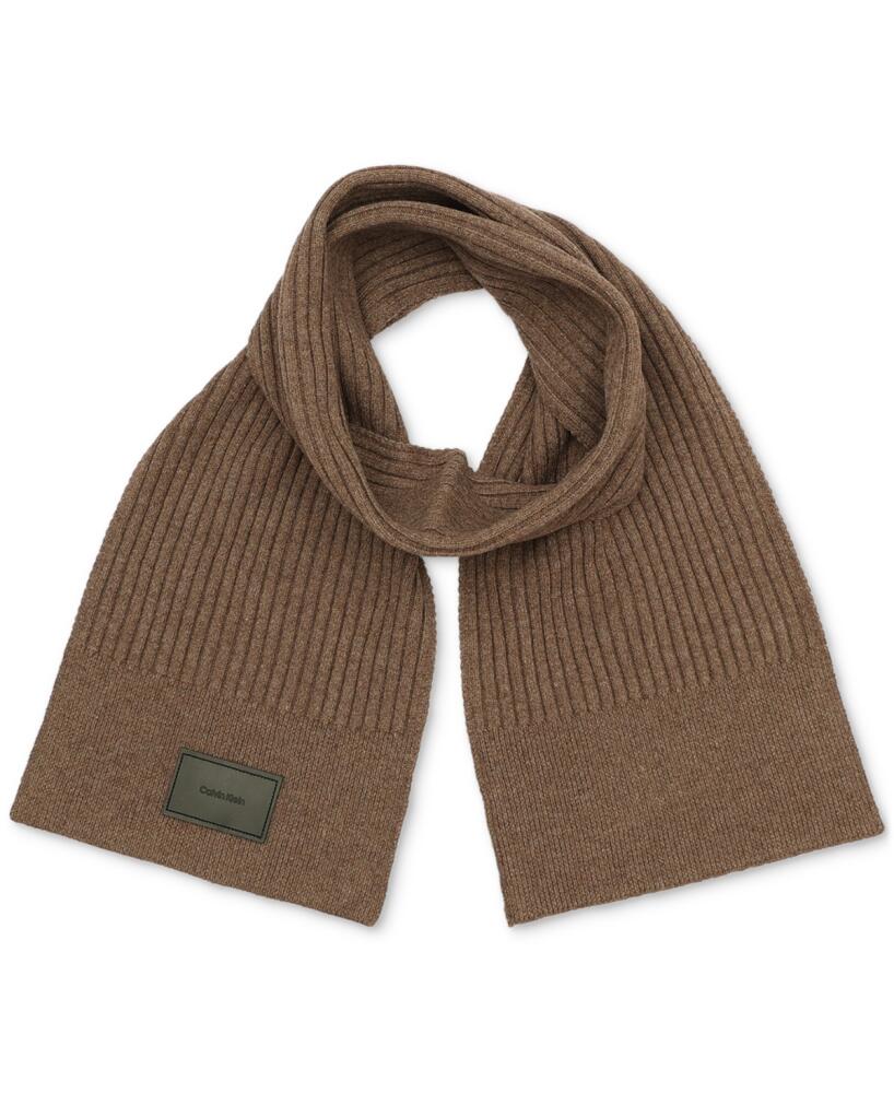 Calvin Klein Men's Mixed Stitch Scarf - Truffle Cover